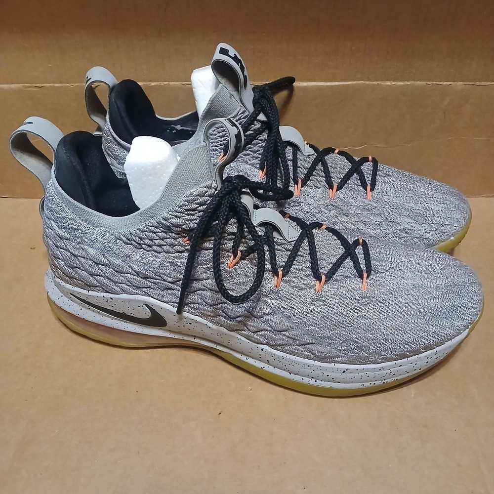 Nike Mens Lebron XV 15 Low Melon Gray Basketball Shoes Size 15 Athletic